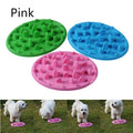 Silicone pet slow food bowl in blue colour anti-choke design for dogs
