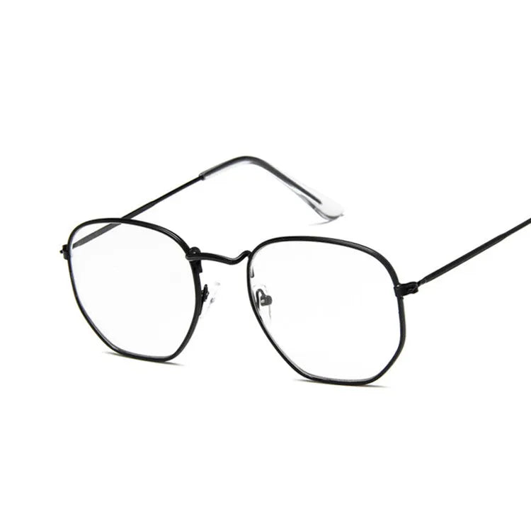 Metal polygonal retro sunglasses with AC lenses unisex fashion eyewear