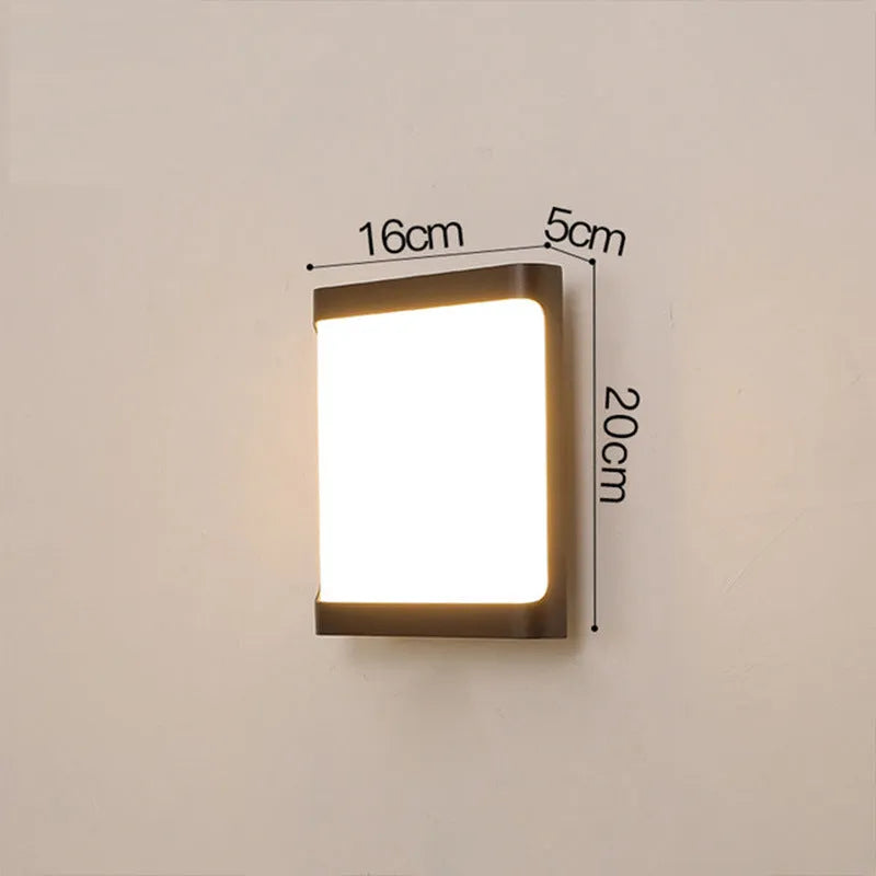 IP65 waterproof LED wall light with aluminium housing for outdoor porch corridor lighting