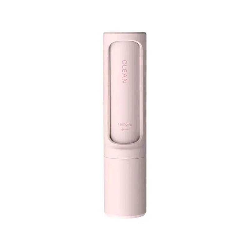 Reusable pet hair remover brush in white, green or pink with dustbin, 4.3 x 4.3 x 18.3 cm, for cat and dog fur on fabric