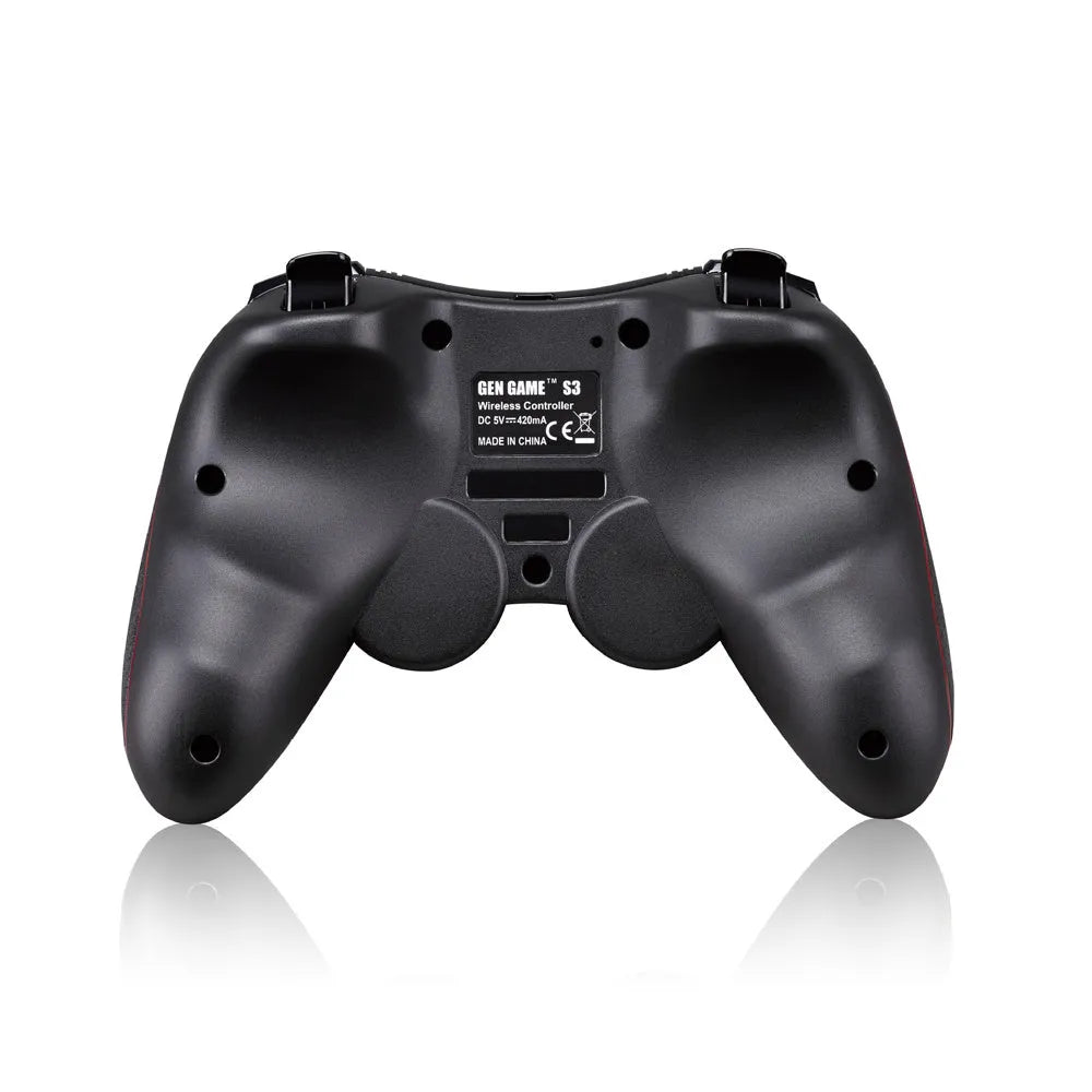 Black wireless Bluetooth gamepad for Android and iOS mobile gaming
