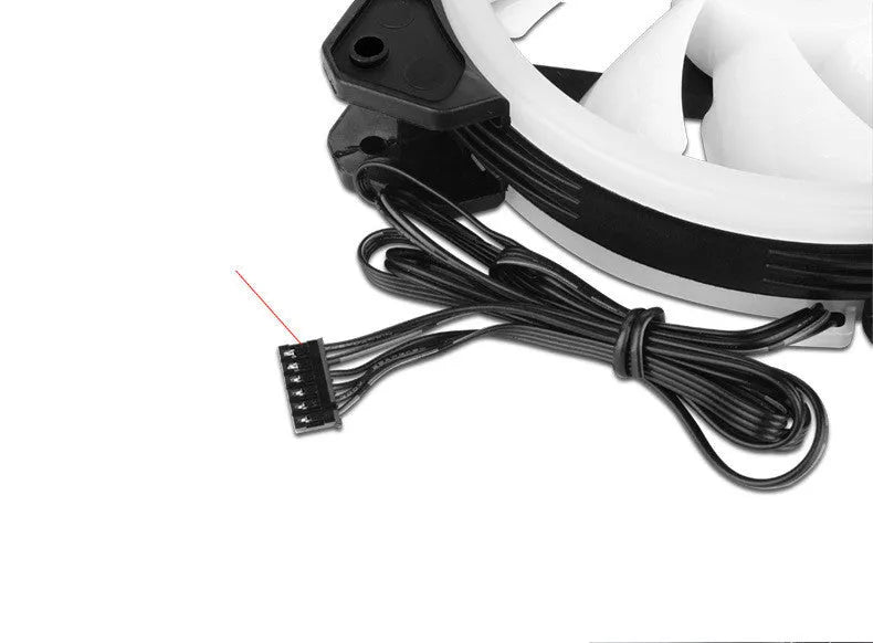 Camouflage pattern 12cm PC chassis fan with glowing RGB lights on blades