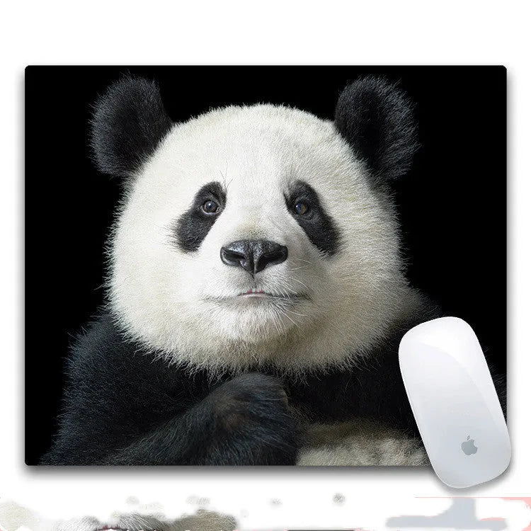 Custom printed rubber mouse pad with cloth surface showing pattern options A through H