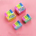 Cartoon book eraser set in large and small size options for students and kindergarten prizes.