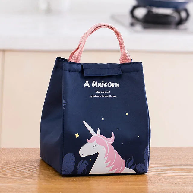 Insulated lunch box set with carrying bag in Oxford cloth, designed for office workers