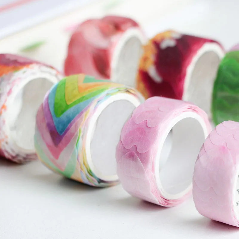 Clover and paper decorative tape roll with dimensional 5mm thickness in blue, pink, mixed, and violet colour options