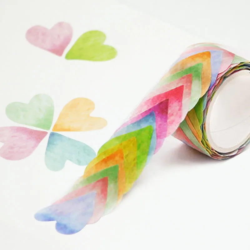 Clover and paper decorative tape roll with dimensional 5mm thickness in blue, pink, mixed, and violet colour options