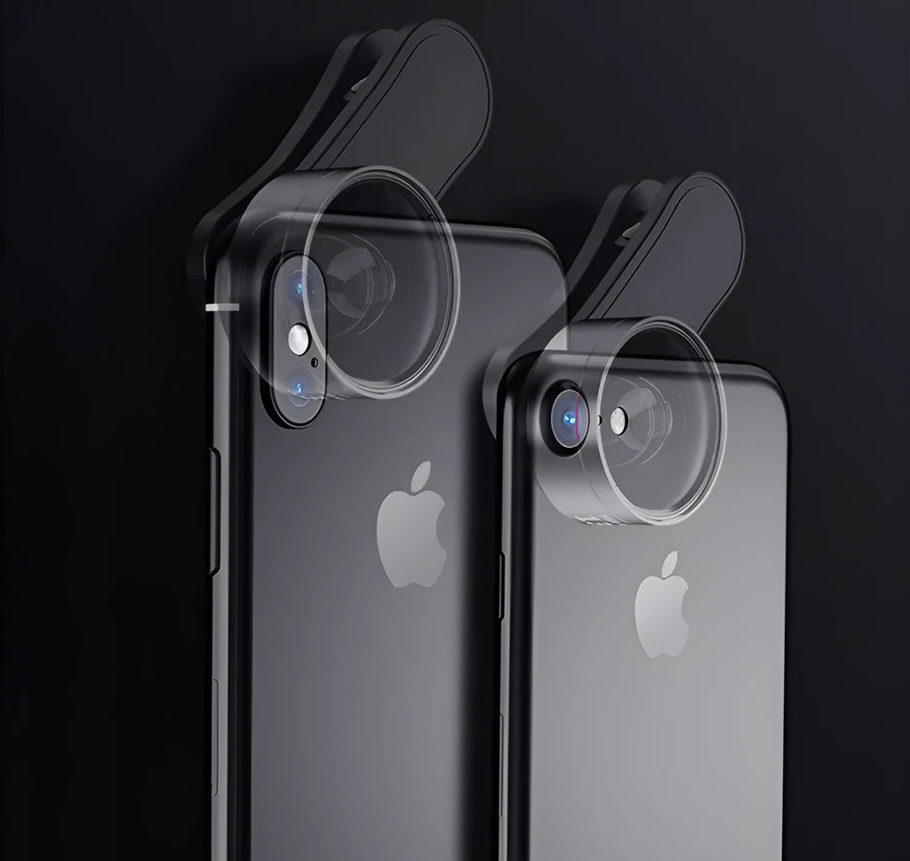 Universal mobile phone fill light attachment with camera lenses for HD photography