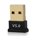 USB Bluetooth 5.0 audio receiver transmitter adapter for desktop notebook, Gold or Silver, 10m range
