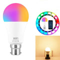 15W WiFi smart LED light bulb with RGB colour changing and dimmable white light options