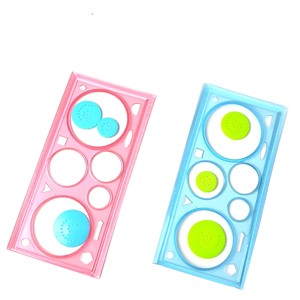 Plastic hollow wreath template set for drawing and crafting projects