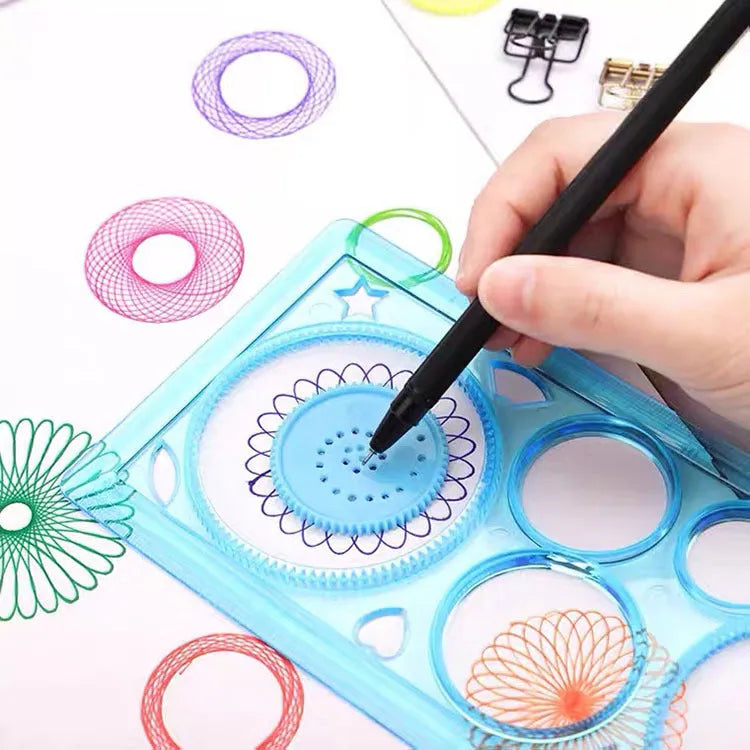 Plastic hollow wreath template set for drawing and crafting projects