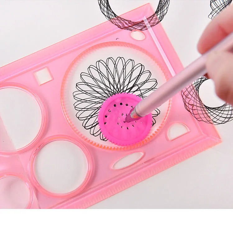 Plastic hollow wreath template set for drawing and crafting projects
