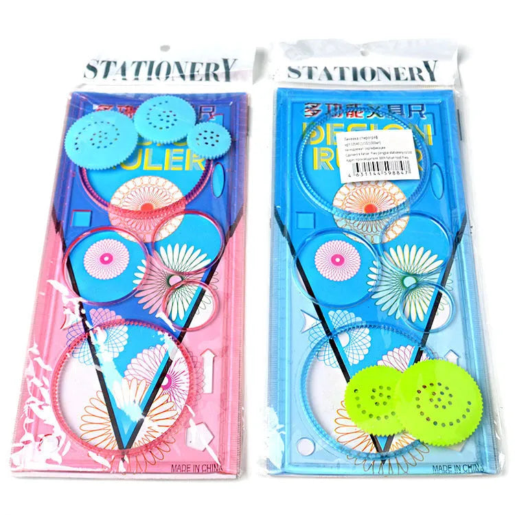 Plastic hollow wreath template set for drawing and crafting projects