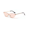 Brown vintage-style adult sunglasses with metal frame and tinted lenses.