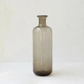 Grey geometric stained glass bubble vase with modern decorative design