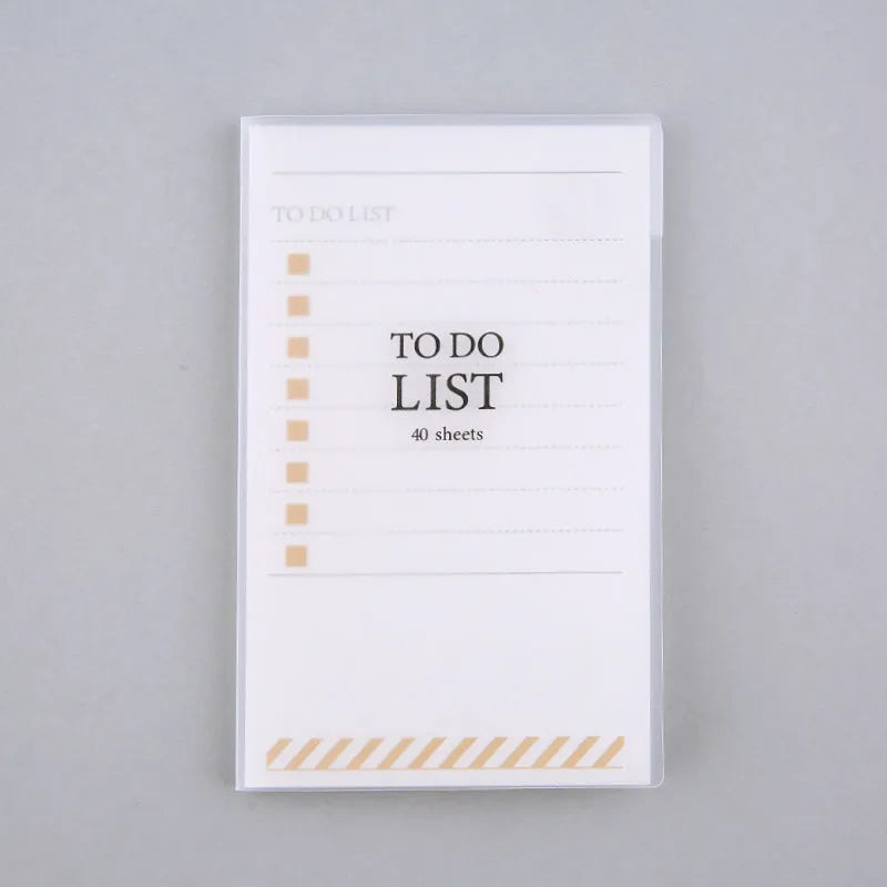 PP frosted notebook with tearable notes, paper cover, 40 pages, 13x8cm, in yellow, green, or purple