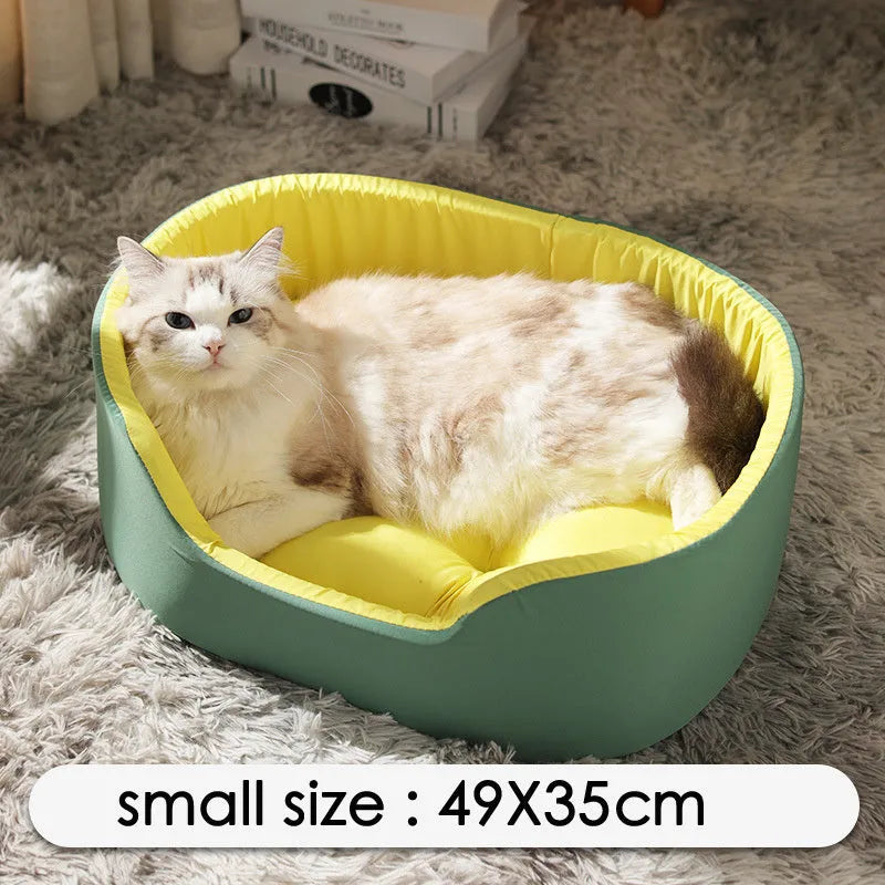 Green washable cloth pet kennel for a dog or cat, shown in a medium size.