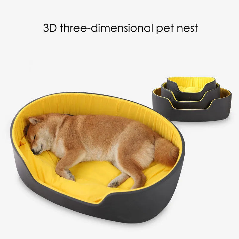 Green washable cloth pet kennel for a dog or cat, shown in a medium size.