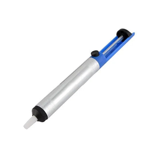 GS-107 manual solder sucker desoldering tool in blue, gold, or silver colour with 330mm length.