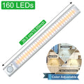 Smart aluminium alloy body induction cabinet light with USB charging port.