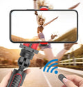 Aluminium alloy video stabiliser tripod for iPhone with extended sections and adjustable phone clamp