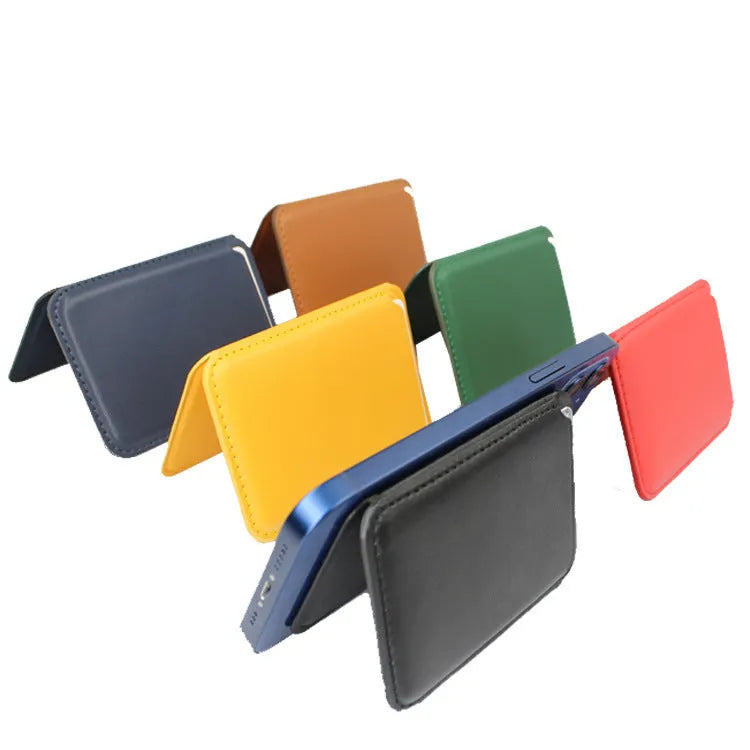 Handmade geometric resin phone stand with leather bracket, unisex mobile phone holder in six colours