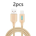 Fabric braided USB charging cable in black, 1 metre long with USB and device connectors