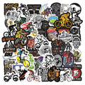 Mountain bike and cross-country MTB notebook stickers with strong self-adhesive backing
