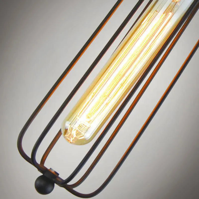 Brown iron Nordic retro industrial gladiator design fishing line chandelier for ceiling.