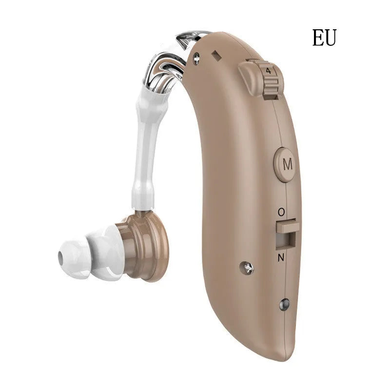 Blue hearing aid earphone accessories for G25 model amplifiers with US electrical plug