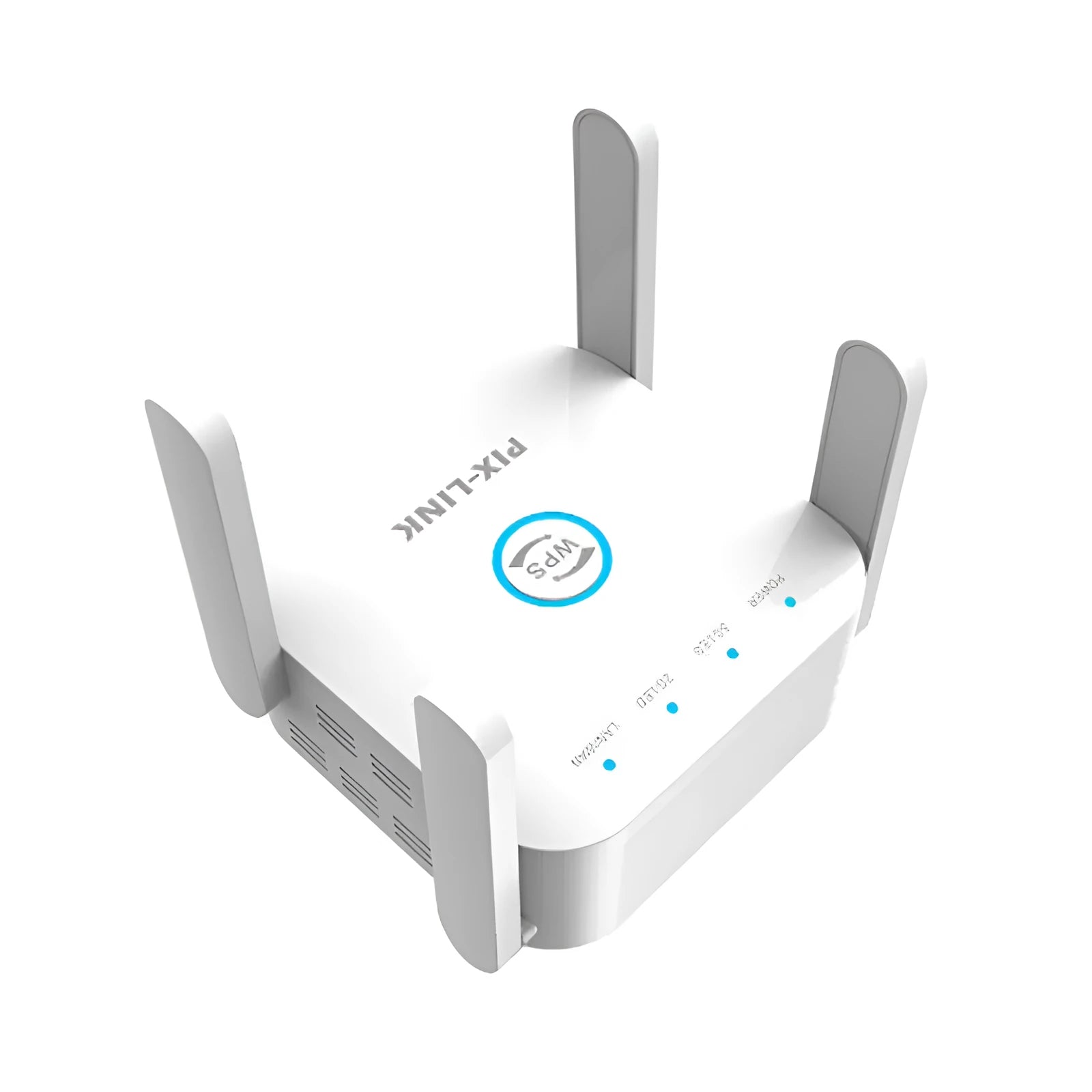 PIXLINK AC24 black and white dual-band wireless WiFi extender router with gigabit speed and lightning protection