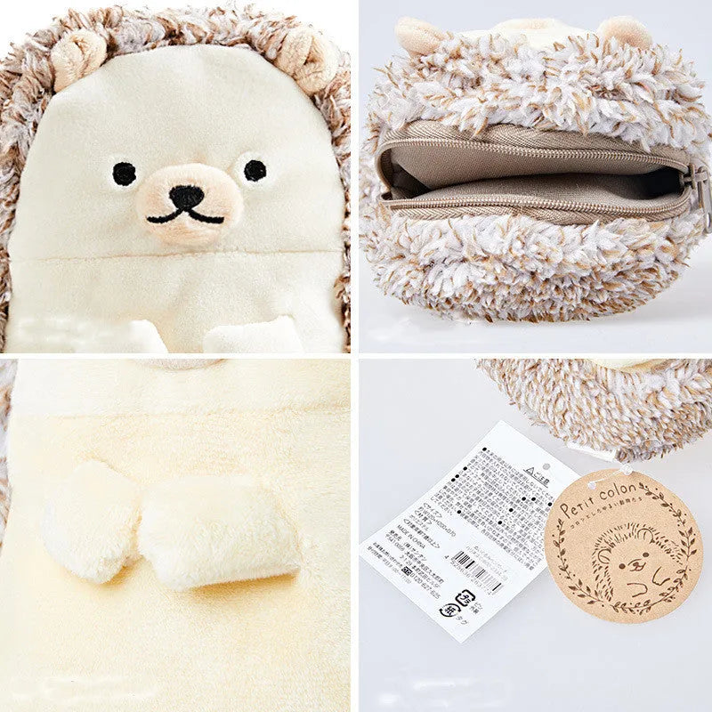Plush velvet pencil case in soft material with creative personality design for school and office storage