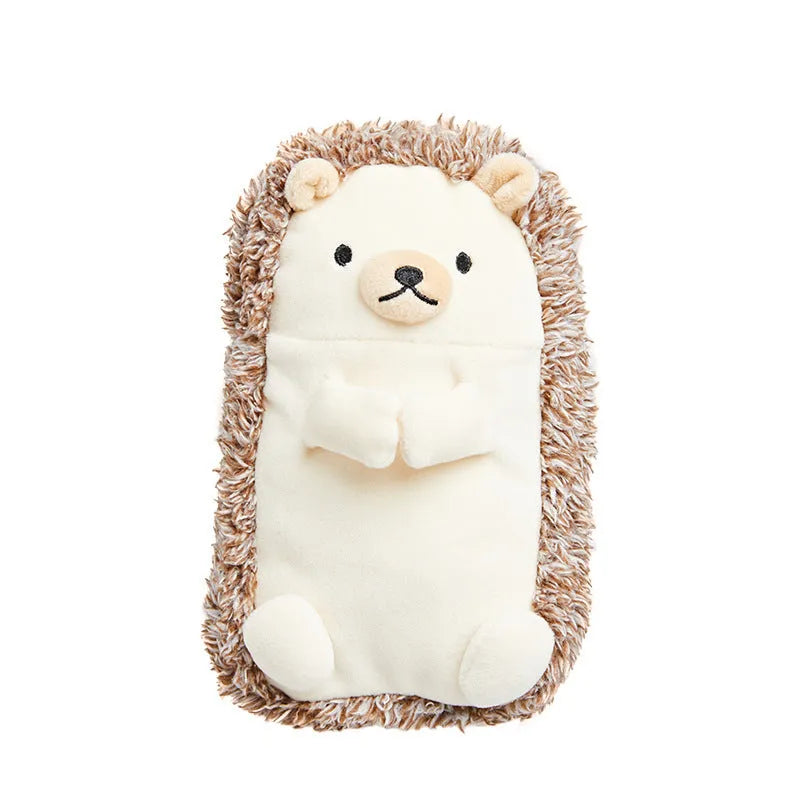 Plush velvet pencil case in soft material with creative personality design for school and office storage