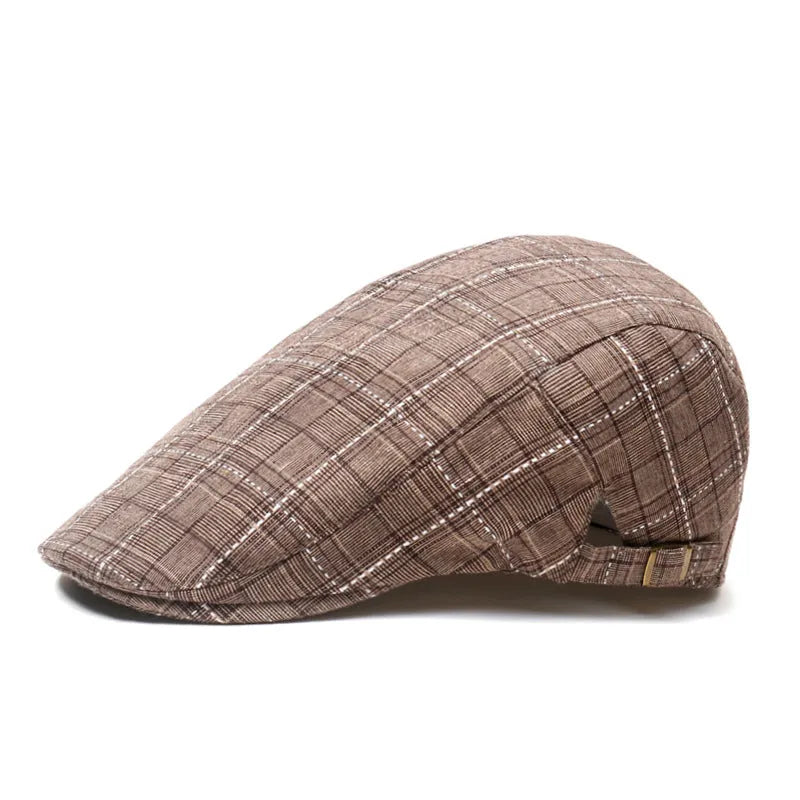Cotton peaked cap with satin weave, tapered crown, short brim, in four colours: black, coffee, grey, navy blue