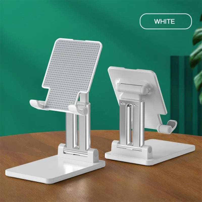 Black and white universal dual-rod adjustable desktop bracket for phablet phones