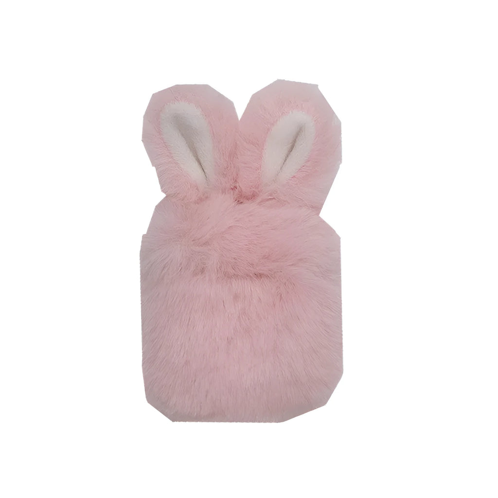 Pink rabbit ears silicone protective case for Apple AirPods wireless earbuds