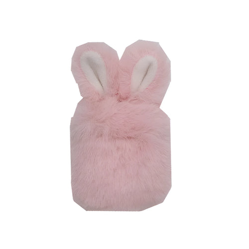 Pink rabbit ears silicone protective case for Apple AirPods wireless earbuds