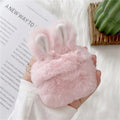 Pink rabbit ears silicone protective case for Apple AirPods wireless earbuds