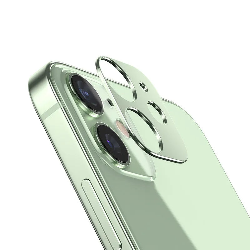 Mobile Phone Lens Film for iPhone 12 Series 0.5mm Thin Flexible Fiber Glass Camera Protective Film with Laser Cutting and 3M Adhesive in Black Blue Golden Green Red Silver