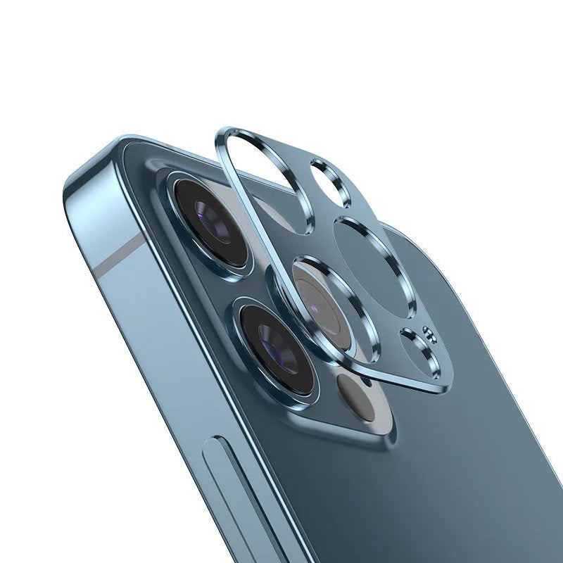 Mobile Phone Lens Film for iPhone 12 Series 0.5mm Thin Flexible Fiber Glass Camera Protective Film with Laser Cutting and 3M Adhesive in Black Blue Golden Green Red Silver