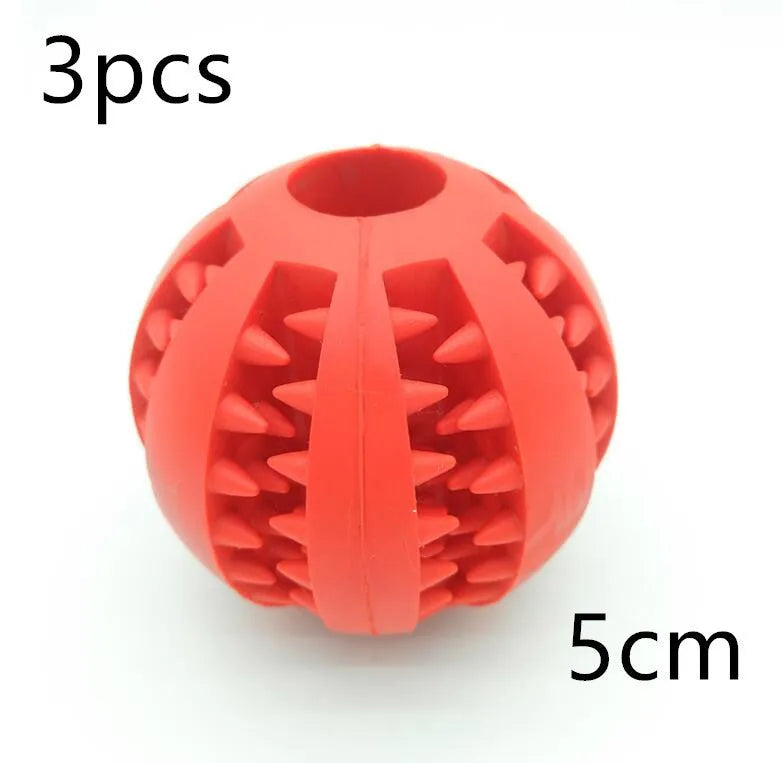 Natural silica gel slow feeder dog toy ball in blue for tooth cleaning and treat dispensing