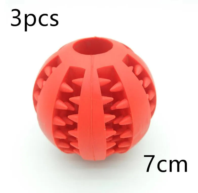 Natural silica gel slow feeder dog toy ball in blue for tooth cleaning and treat dispensing