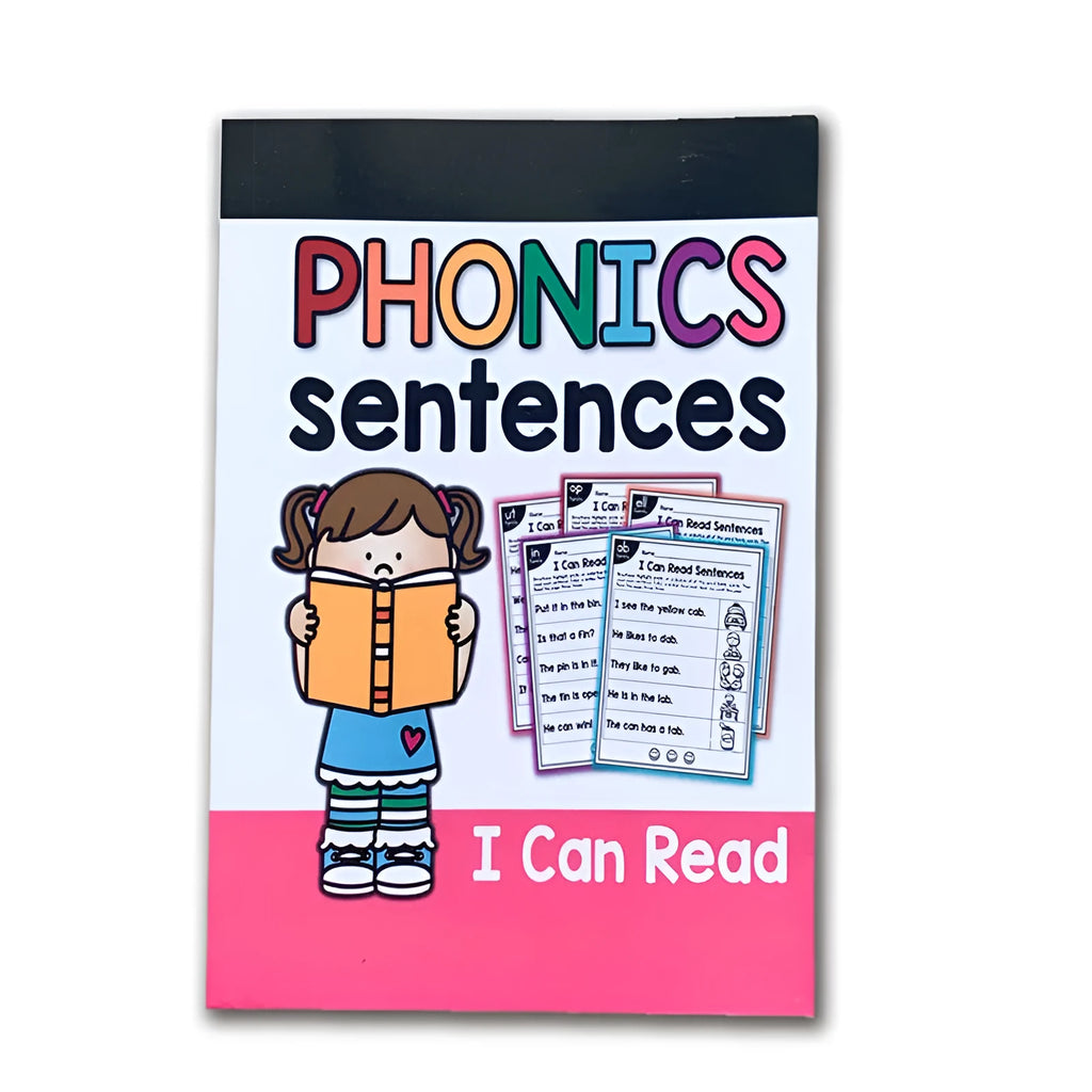 Children's English phonics reading worksheet measuring 21cm by 14cm for ages 6+