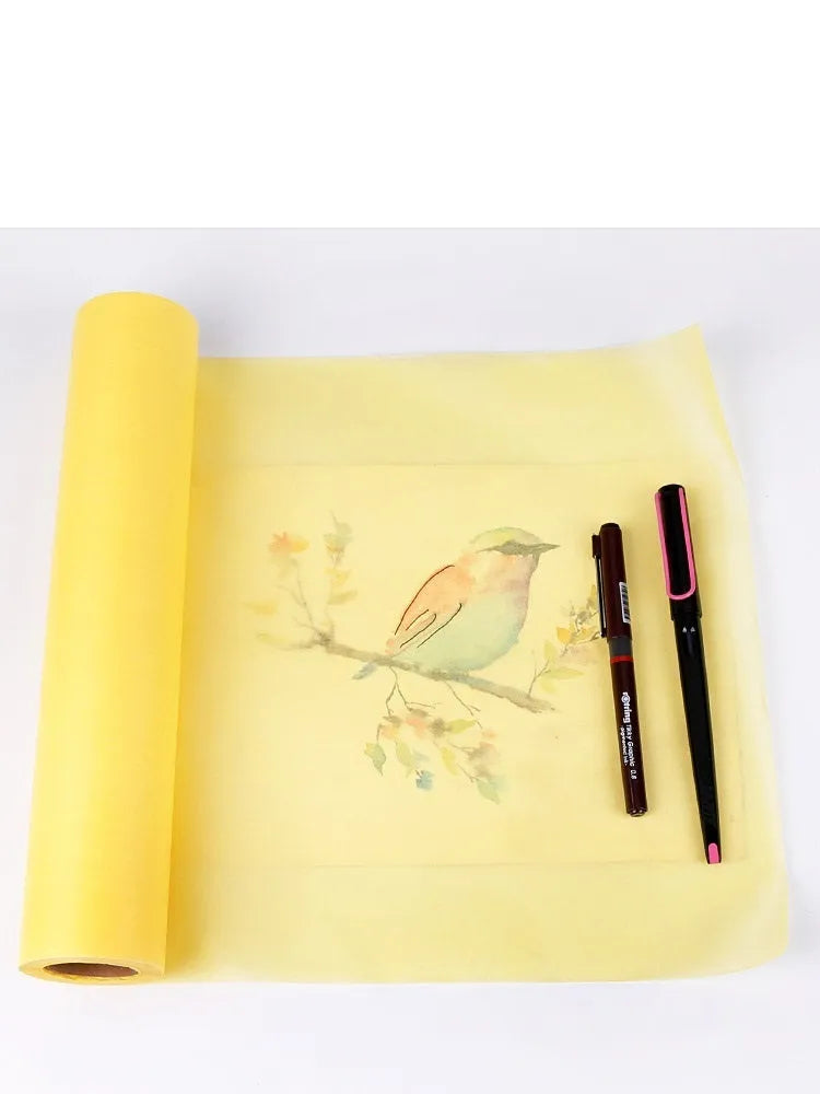 Aikale sketch paper roll in white or yellow colour, shown with dimensions 30.5cm or 46cm wide.