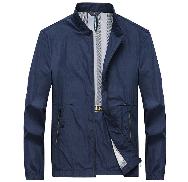 Kentino men's lightweight polyester summer shirt in blue for sun protection