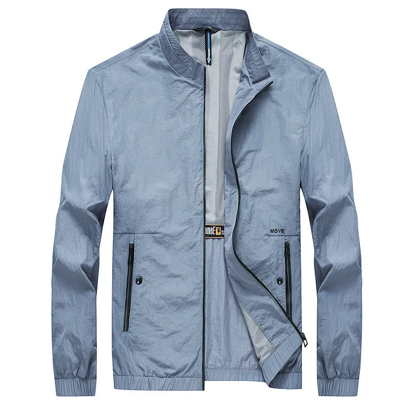 Kentino men's lightweight polyester summer shirt in blue for sun protection