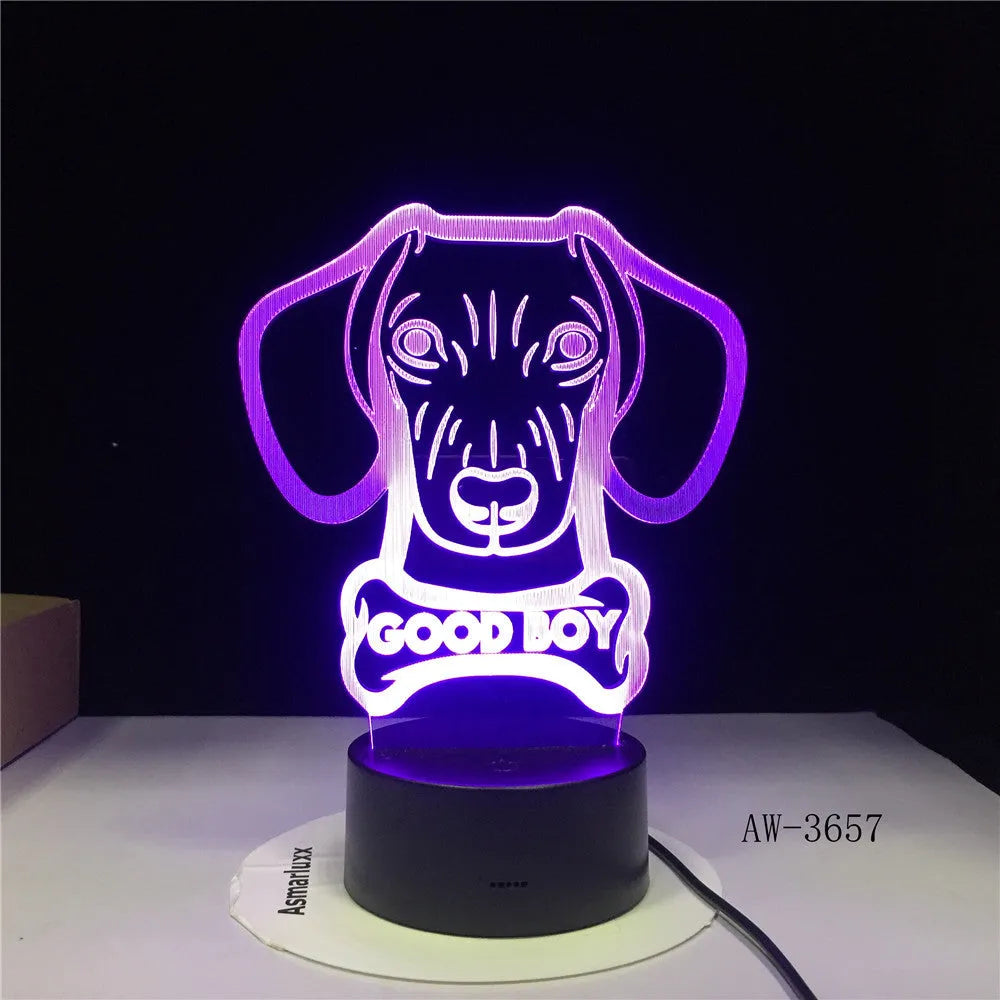 Colourful gradient light shining from a remote control LED table lamp with an acrylic shade on a black base.