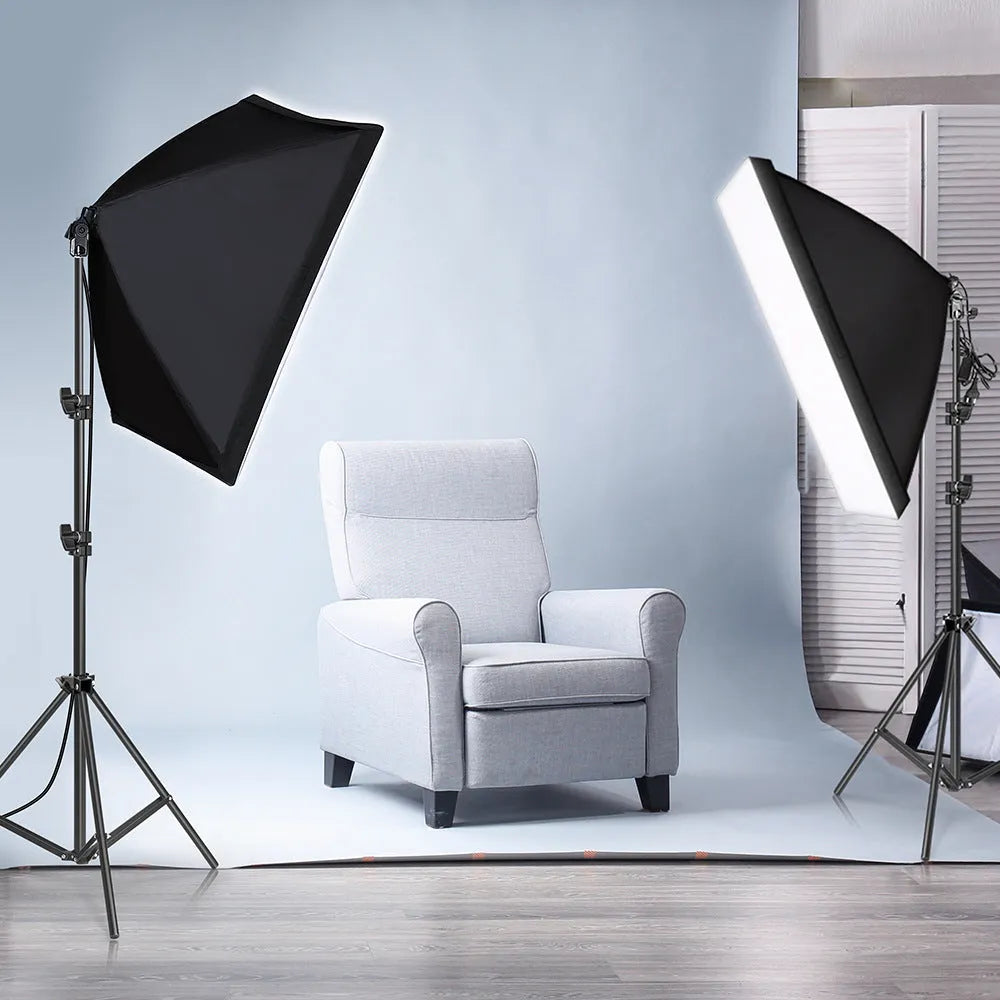 LIBEN photography lighting kit with tripod, soft light cloth, and reflective backdrop for smartphone studio shooting