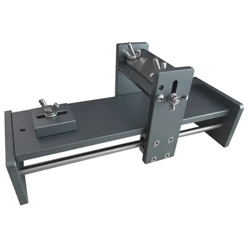 Fixed angle sharpening tool for woodworking chisels and planers made from aluminium alloy and stainless steel.